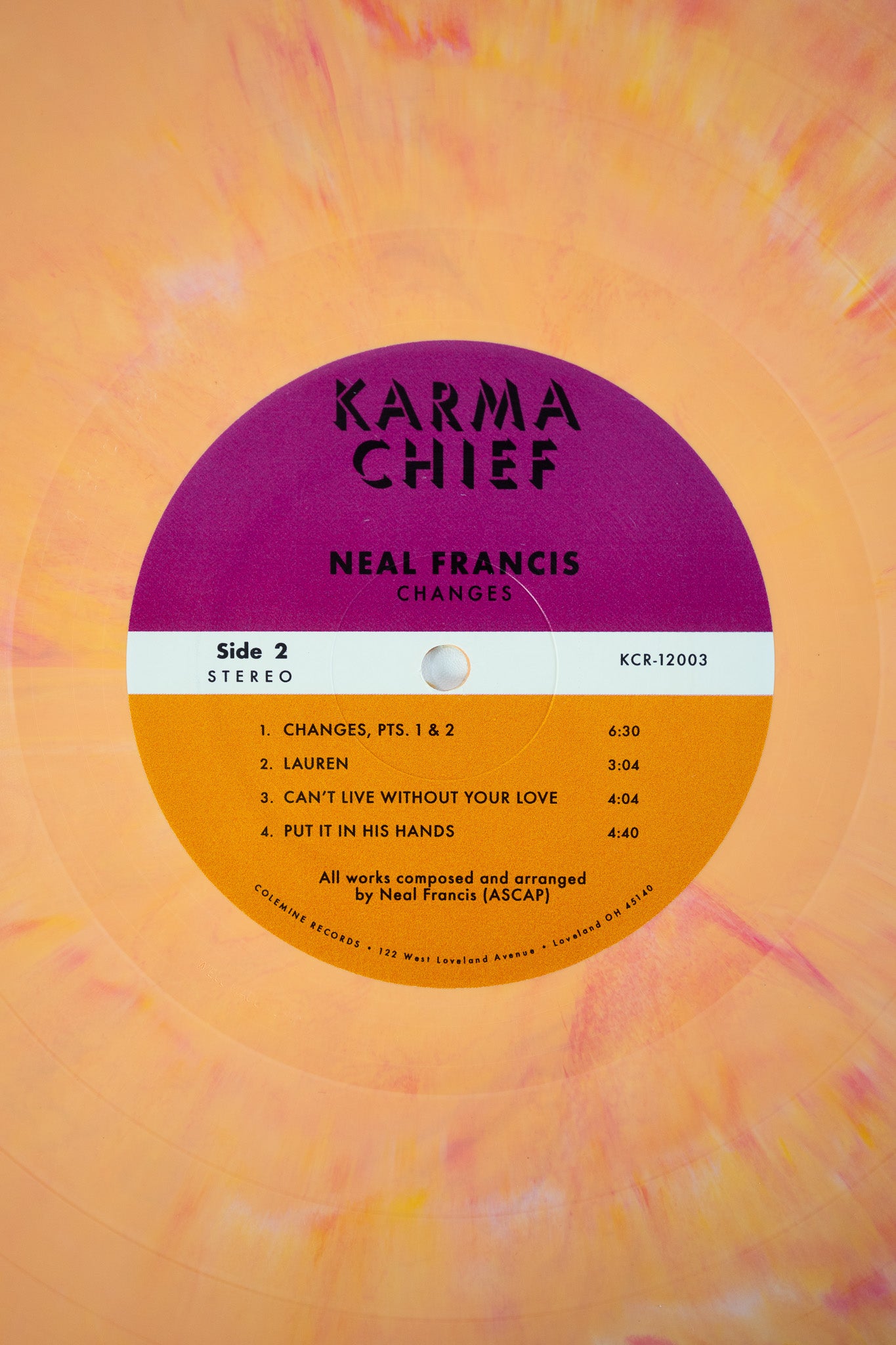 CHANGES PEACH FUZZ VINYL - SIGNED