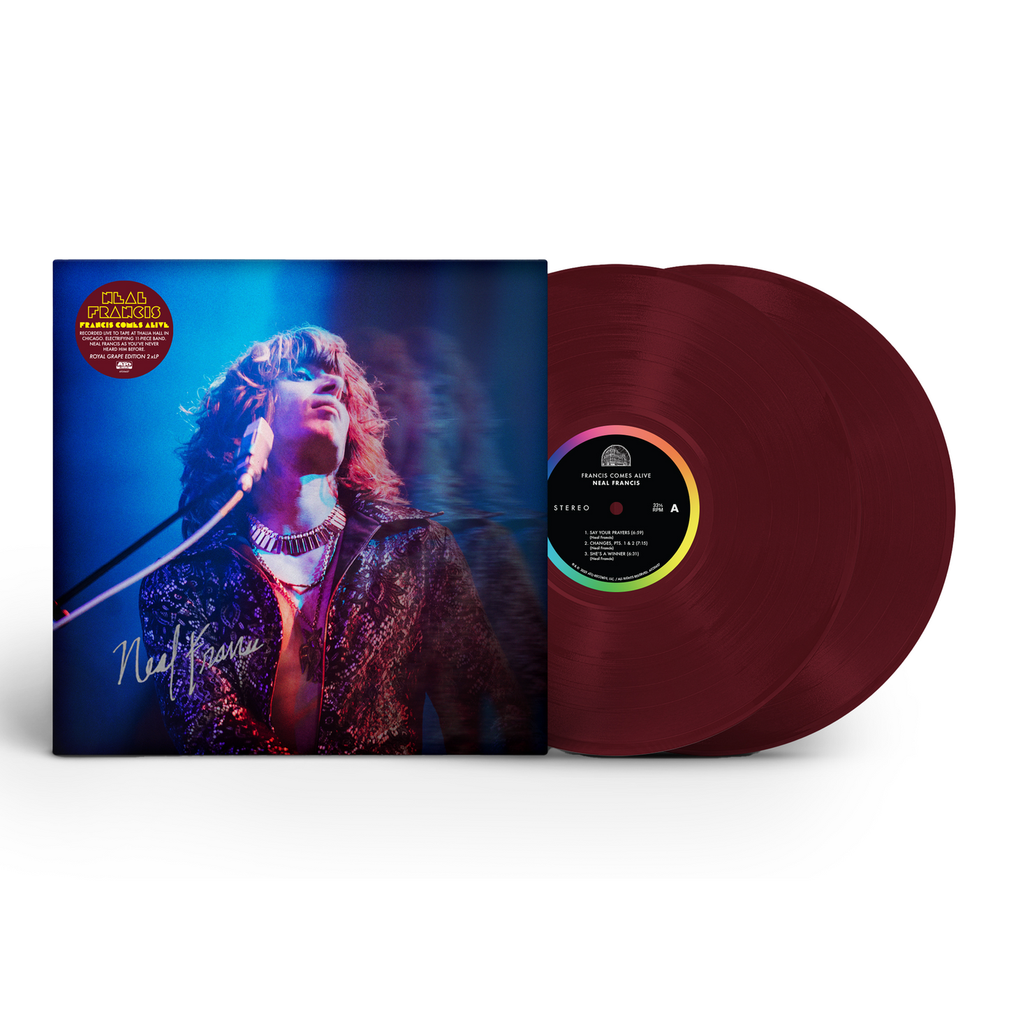 FRANCIS COMES ALIVE ROYAL GRAPE DOUBLE VINYL - SIGNED